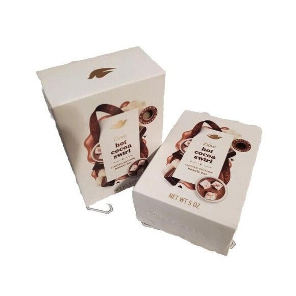 Dove Limited Edition Holiday Treat Bar Soap Hot Cocoa Swirl Scent lot of 2, 5oz - Picture 1 of 3